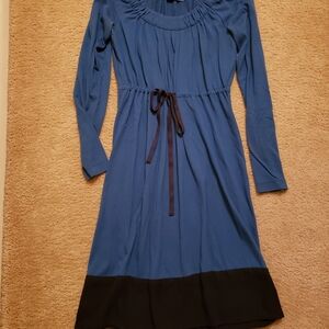 Simply Vera Vera Wang Blue Gathered Neckline Top